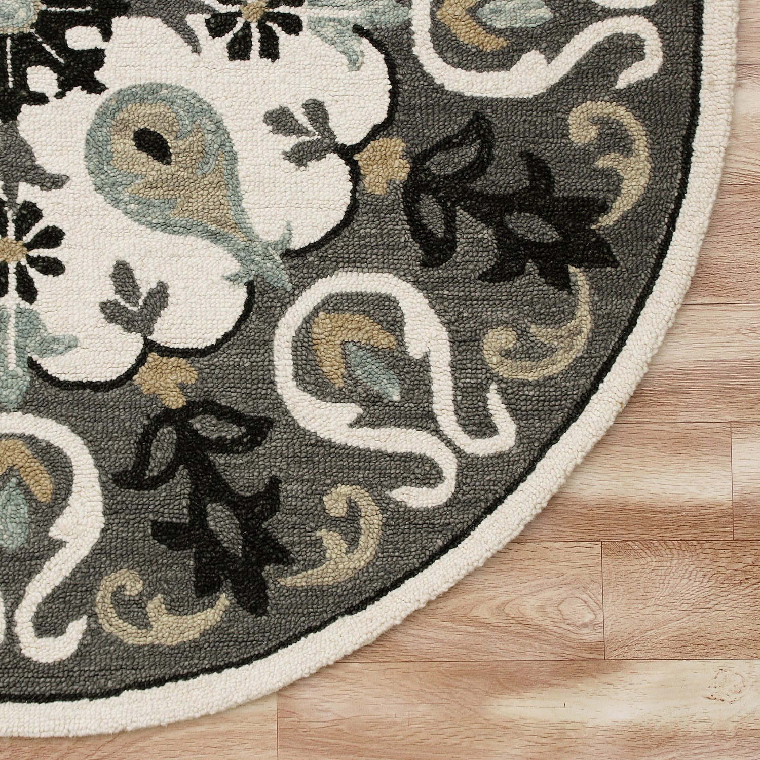 LR Home Mila Medallion Hand Tufted Indoor Round Area Rug
