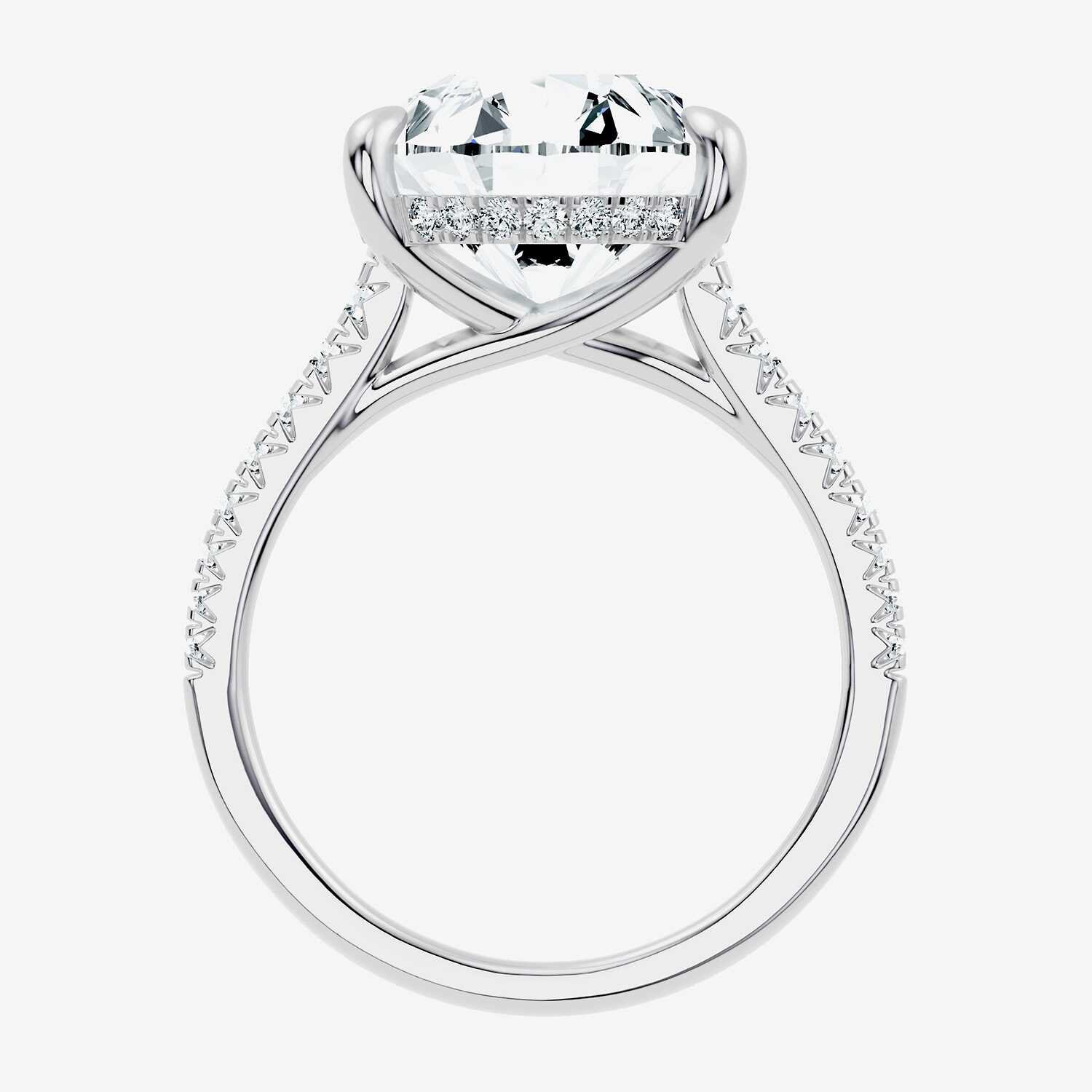 Signature By Modern Bride (F-G / Vs2-Si1) Womens 1/2 Ct. T.W. Lab Grown White Diamond 14K Gold Pear Side Stone Engagement Ring