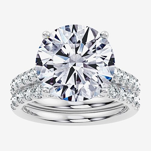 Modern Bride Signature By  (f-g / Vs2-si1) Womens 11 Ct.t.w. Lab Grown White Diamond 14k Gold Round S