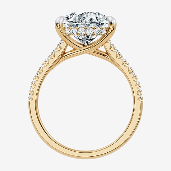 Signature By Modern Bride (F-G / Vs2-Si1) Womens 6 1/2 Ct. T.W. Lab Grown White Diamond 14K Gold Pear Side Stone Engagement Ring