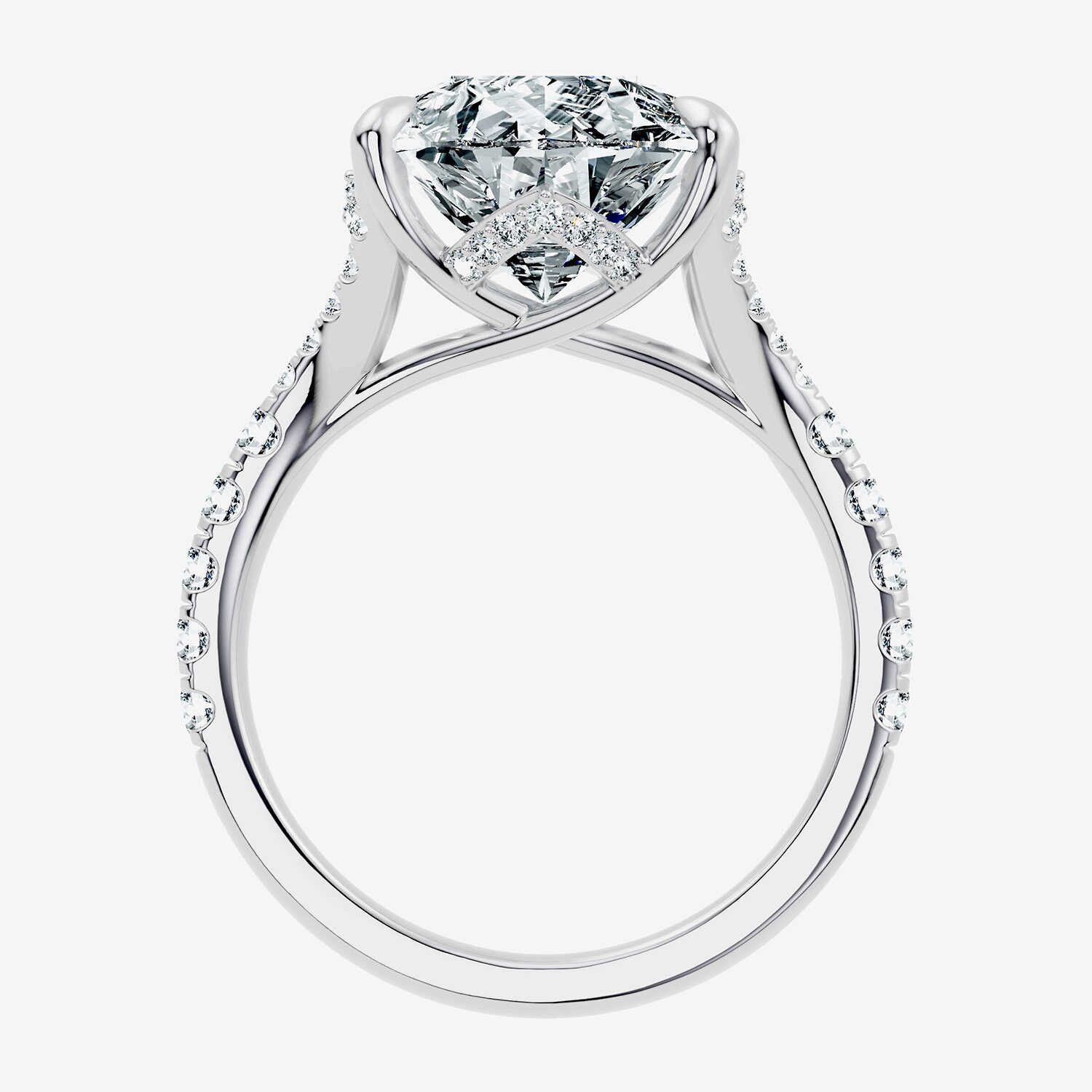 Signature By Modern Bride (F-G / Vs2-Si1) Womens 1/2 Ct. T.W. Lab Grown White Diamond 14K Gold Pear Side Stone Engagement Ring