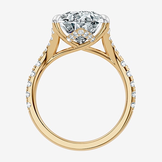 Signature By Modern Bride (F-G / Vs2-Si1) Womens 6 1/2 Ct. T.W. Lab Grown White Diamond 14K Gold Pear Side Stone Engagement Ring