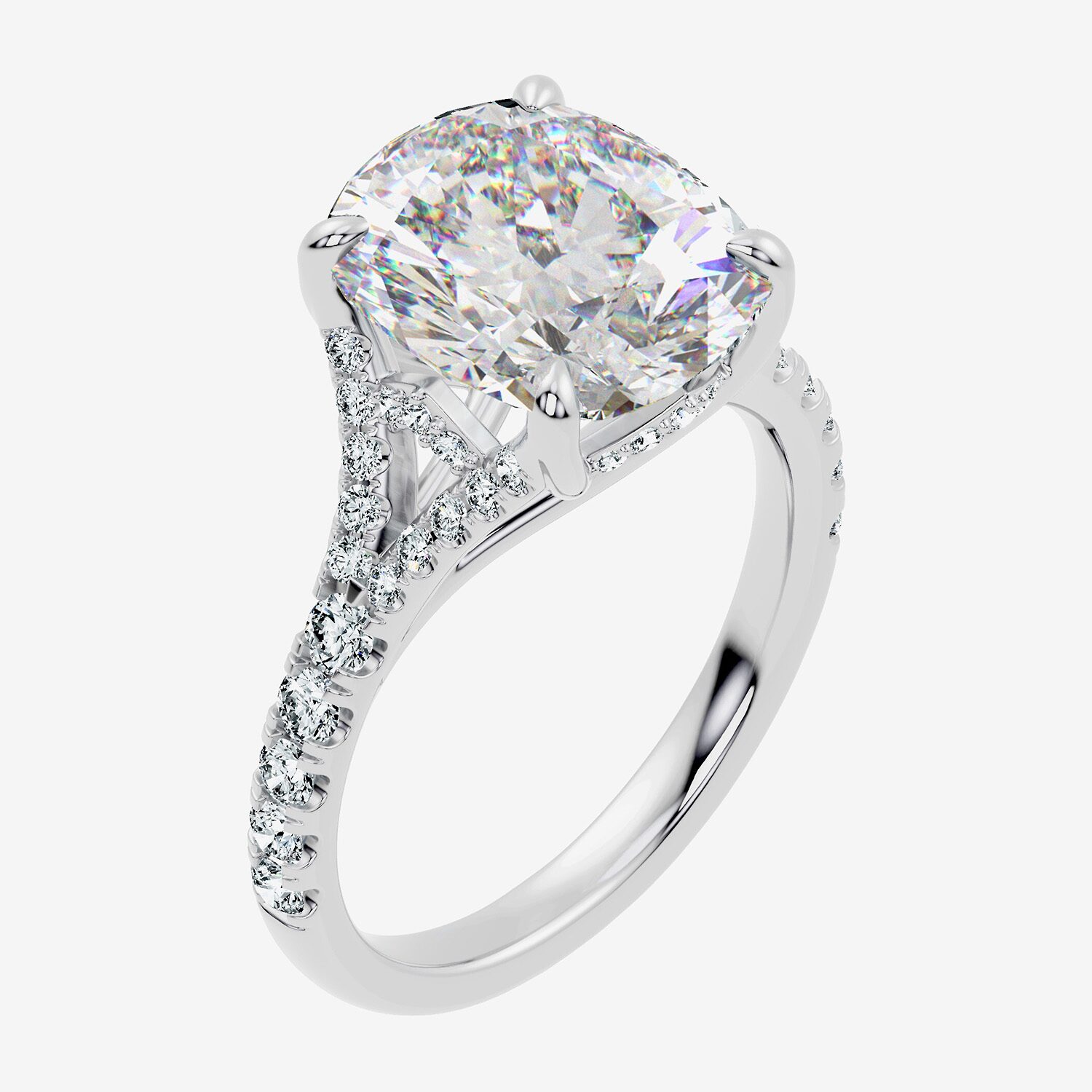 Signature By Modern Bride (F-G / Vs2-Si1) Womens 1/2 Ct. T.W. Lab Grown White Diamond 14K Gold Cushion Side Stone Engagement Ring