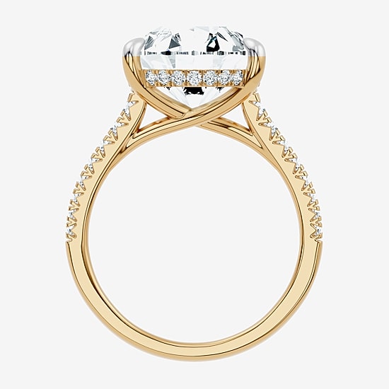 Signature By Modern Bride (F-G / Vs2-Si1) Womens 10 1/2 Ct. T.W. Lab Grown White Diamond 14K Gold Pear Side Stone Engagement Ring