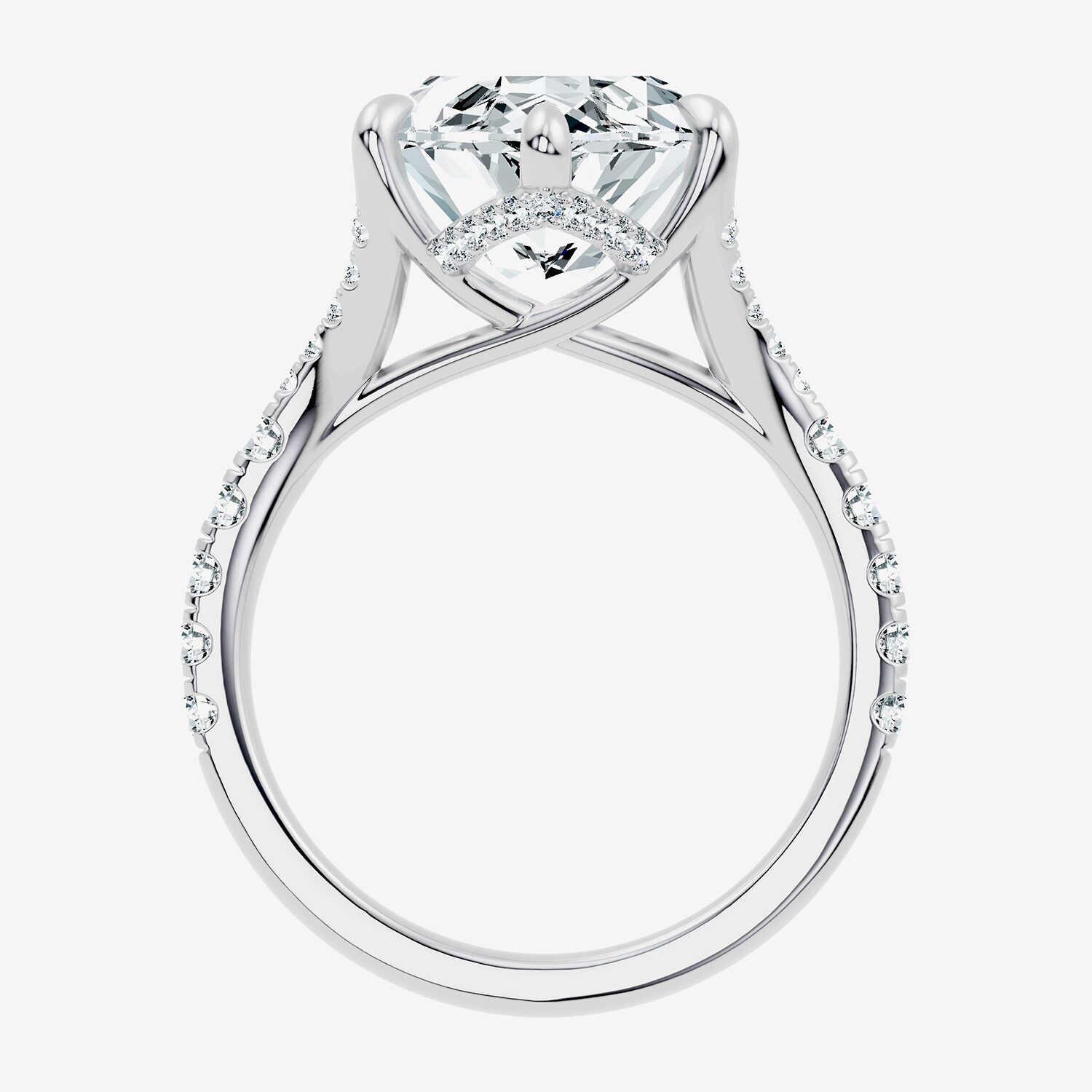 Signature By Modern Bride (F-G / Vs2-Si1) Womens 1/2 Ct. T.W. Lab Grown White Diamond 14K Gold Marquise Side Stone Engagement Ring