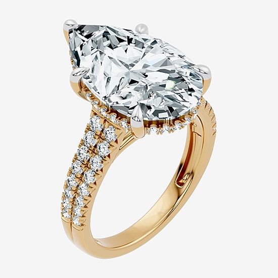 Signature By Modern Bride (F-G / Vs2-Si1) Womens 8 1/2 Ct. T.W. Lab Grown White Diamond 14K Gold Pear Side Stone Engagement Ring