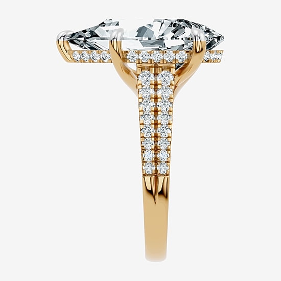 Signature By Modern Bride (F-G / Vs2-Si1) Womens 8 1/2 Ct. T.W. Lab Grown White Diamond 14K Gold Pear Side Stone Engagement Ring