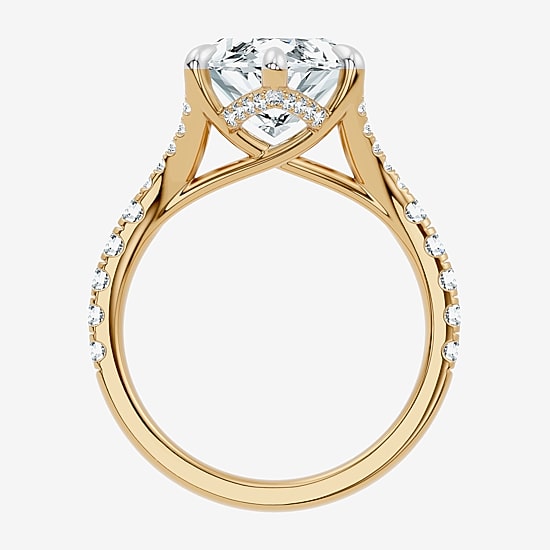 Signature By Modern Bride (F-G / Vs2-Si1) Womens 6 1/2 Ct. T.W. Lab Grown White Diamond 14K Gold Marquise Side Stone Engagement Ring