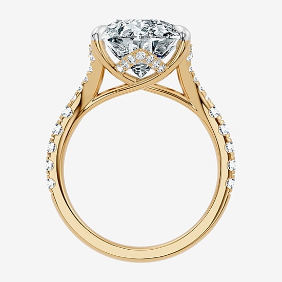 Signature By Modern Bride (F-G / Vs2-Si1) Womens 8 1/2 Ct. T.W. Lab Grown White Diamond 14K Gold Pear Side Stone Engagement Ring
