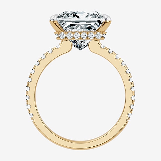 Signature By Modern Bride (F-G / Vs2-Si1) Womens 6 1/2 Ct. T.W. Lab Grown White Diamond 14K Gold Side Stone Engagement Ring
