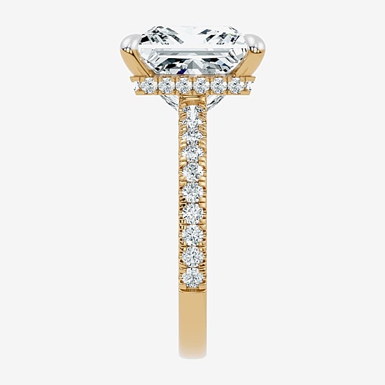 Signature By Modern Bride (F-G / Vs2-Si1) Womens 6 1/2 Ct. T.W. Lab Grown White Diamond 14K Gold Side Stone Engagement Ring
