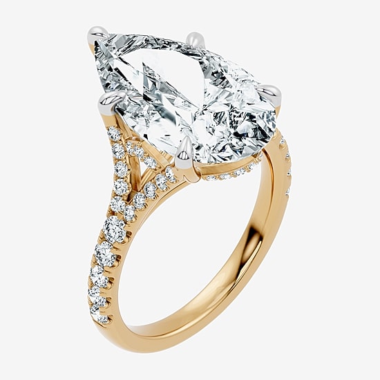 Signature By Modern Bride (F-G / Vs2-Si1) Womens 10 1/2 Ct. T.W. Lab Grown White Diamond 14K Gold Pear Side Stone Engagement Ring