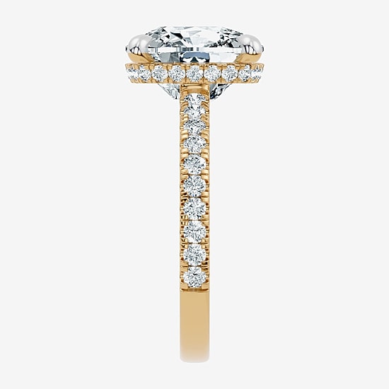 Signature By Modern Bride (F-G / Vs2-Si1) Womens 6 1/2 Ct. T.W. Lab Grown White Diamond 14K Gold Cushion Side Stone Engagement Ring