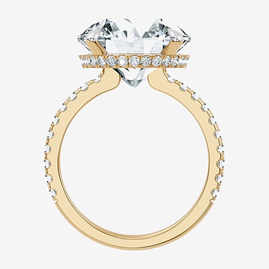 Signature By Modern Bride (F-G / Vs2-Si1) Womens 8 1/2 Ct. T.W. Lab Grown White Diamond 14K Gold Round Side Stone Engagement Ring