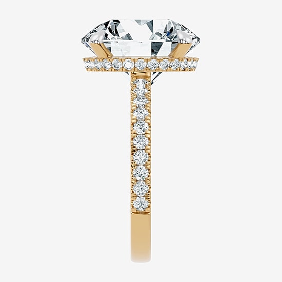 Signature By Modern Bride (F-G / Vs2-Si1) Womens 8 1/2 Ct. T.W. Lab Grown White Diamond 14K Gold Round Side Stone Engagement Ring