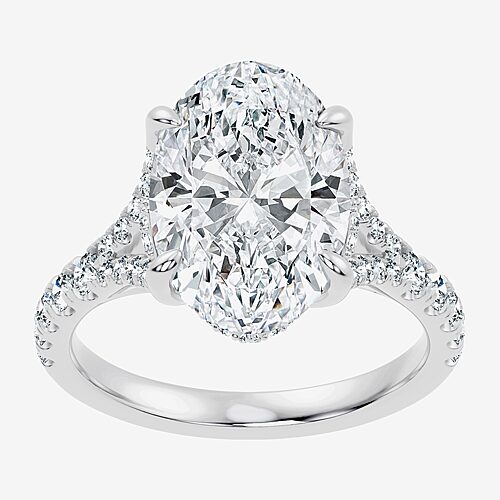 Modern Bride Signature By  (f-g / Vs2-si1) Womens 6 1/2 Ct. T.w. Lab Grown White Diamond 14k Gold Ova