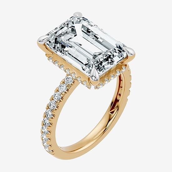 Signature By Modern Bride (F-G / Vs2-Si1) Womens 8 1/2 Ct. T.W. Lab Grown White Diamond 14K Gold Side Stone Engagement Ring
