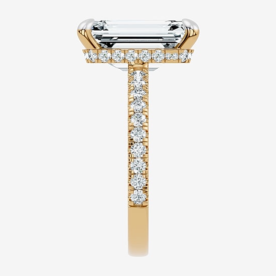 Signature By Modern Bride (F-G / Vs2-Si1) Womens 6 1/2 Ct. T.W. Lab Grown White Diamond 14K Gold Side Stone Engagement Ring