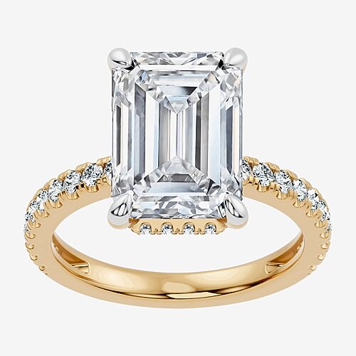 Signature By Modern Bride (F-G / Vs2-Si1) Womens 6 1/2 Ct. T.W. Lab Grown White Diamond 14K Gold Side Stone Engagement Ring, 9, Yellow