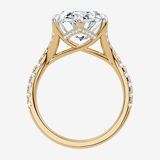 Signature By Modern Bride (F-G / Vs2-Si1) Womens 8 1/2 Ct. T.W. Lab Grown White Diamond 14K Gold Marquise Side Stone Engagement Ring