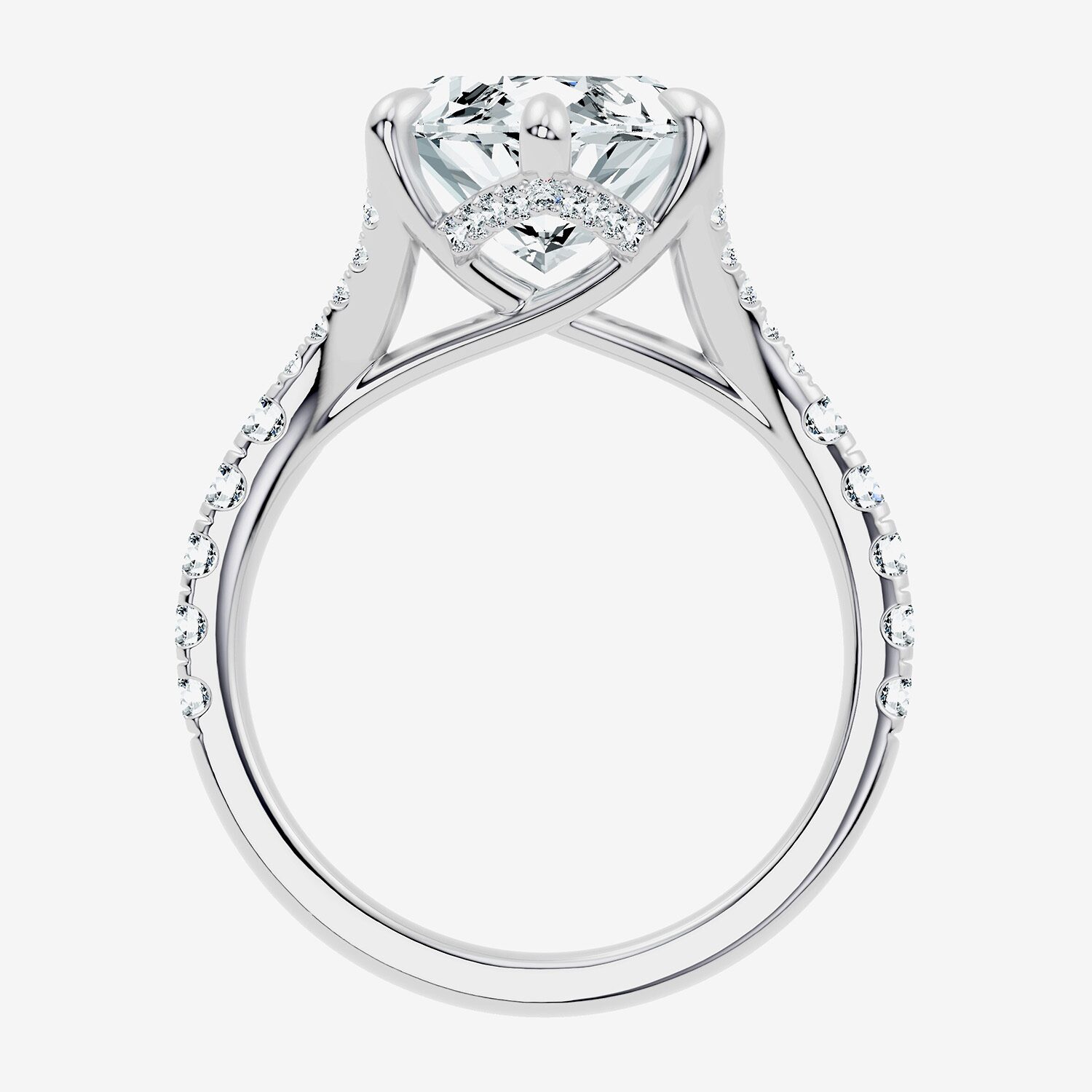 Signature By Modern Bride (F-G / Vs2-Si1) Womens 6 1/2 Ct. T.W. Lab Grown White Diamond 14K Gold Marquise Side Stone Engagement Ring