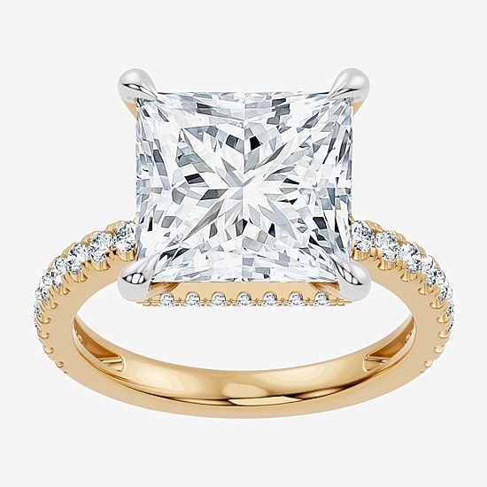 Signature By Modern Bride (F-G / Vs2-Si1) Womens 8 1/2 Ct. T.W. Lab Grown White Diamond 14K Gold Side Stone Engagement Ring