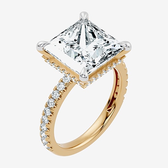 Signature By Modern Bride (F-G / Vs2-Si1) Womens 8 1/2 Ct. T.W. Lab Grown White Diamond 14K Gold Side Stone Engagement Ring