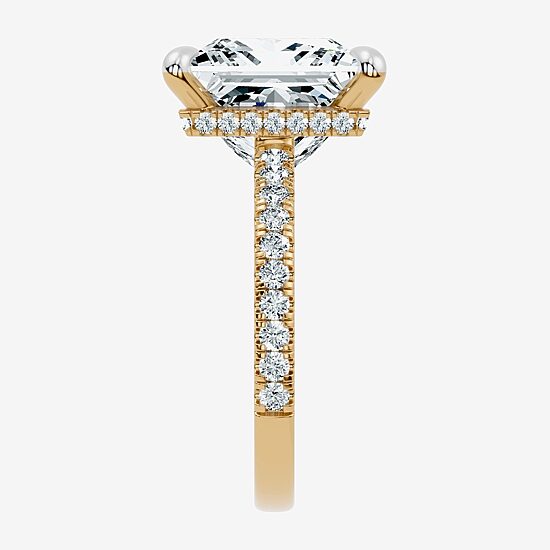 Signature By Modern Bride (F-G / Vs2-Si1) Womens 8 1/2 Ct. T.W. Lab Grown White Diamond 14K Gold Side Stone Engagement Ring