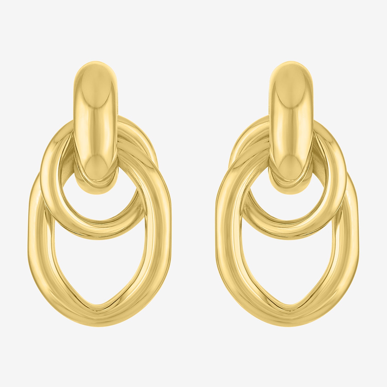 Bold Addiction Womens 14K Gold Over Brass Drop Earrings