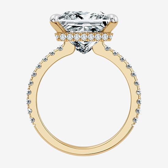 Signature By Modern Bride (F-G / Vs2-Si1) Womens 8 1/2 Ct. T.W. Lab Grown White Diamond 14K Gold Side Stone Engagement Ring