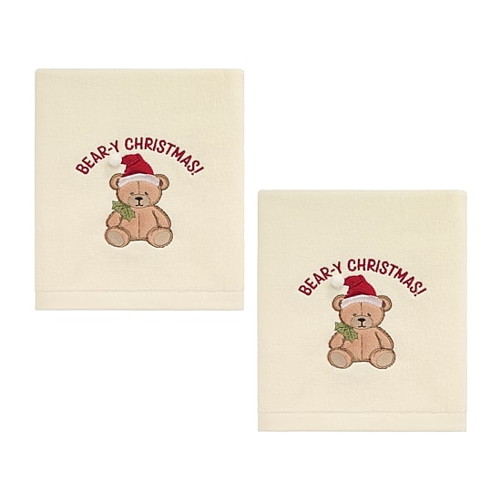 Avanti Teddy Bear 2 Pack Hand Towel