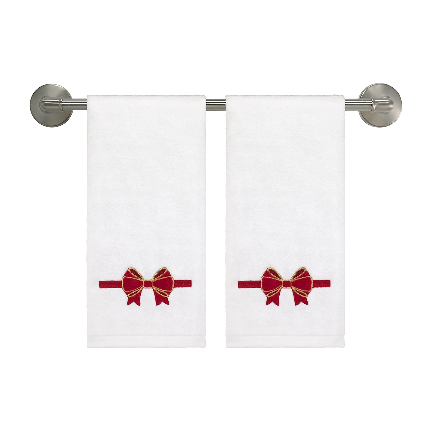 Avanti Velvet Bow 2 Pack Hand Towel