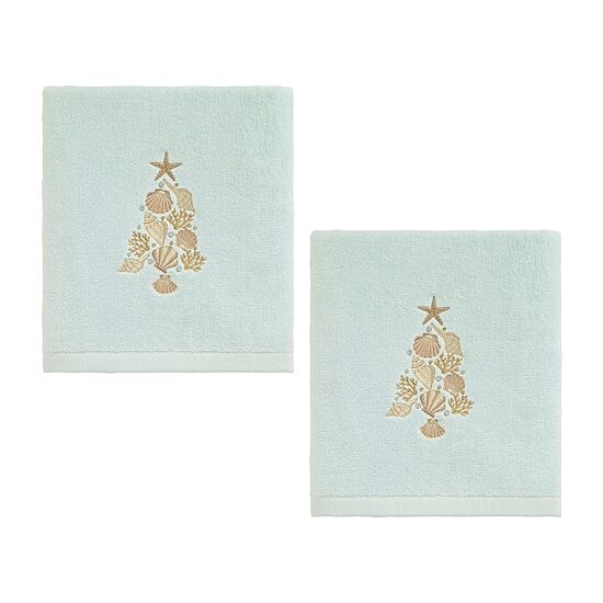 Avanti Shell Tree 2 Pack Hand Towel