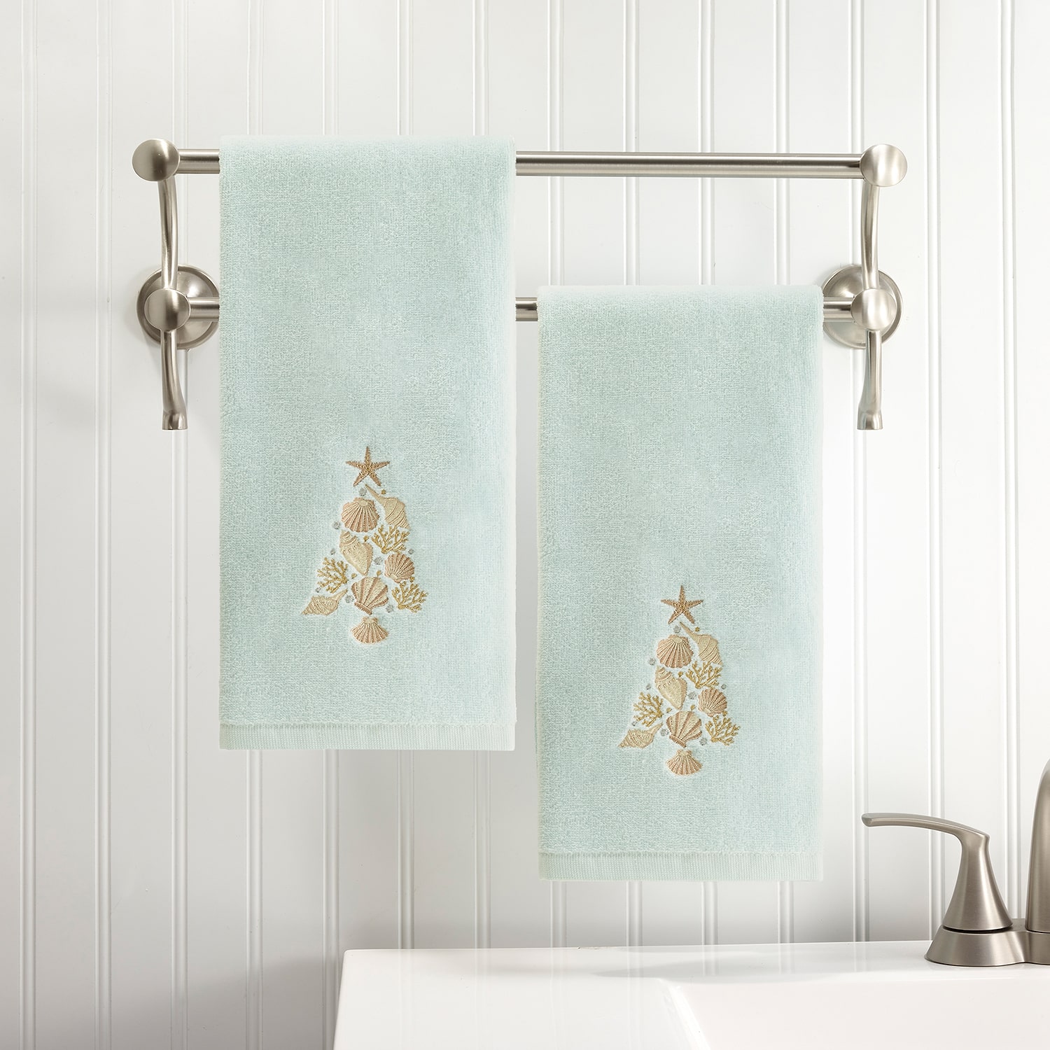 Avanti Shell Tree 2 Pack Hand Towel