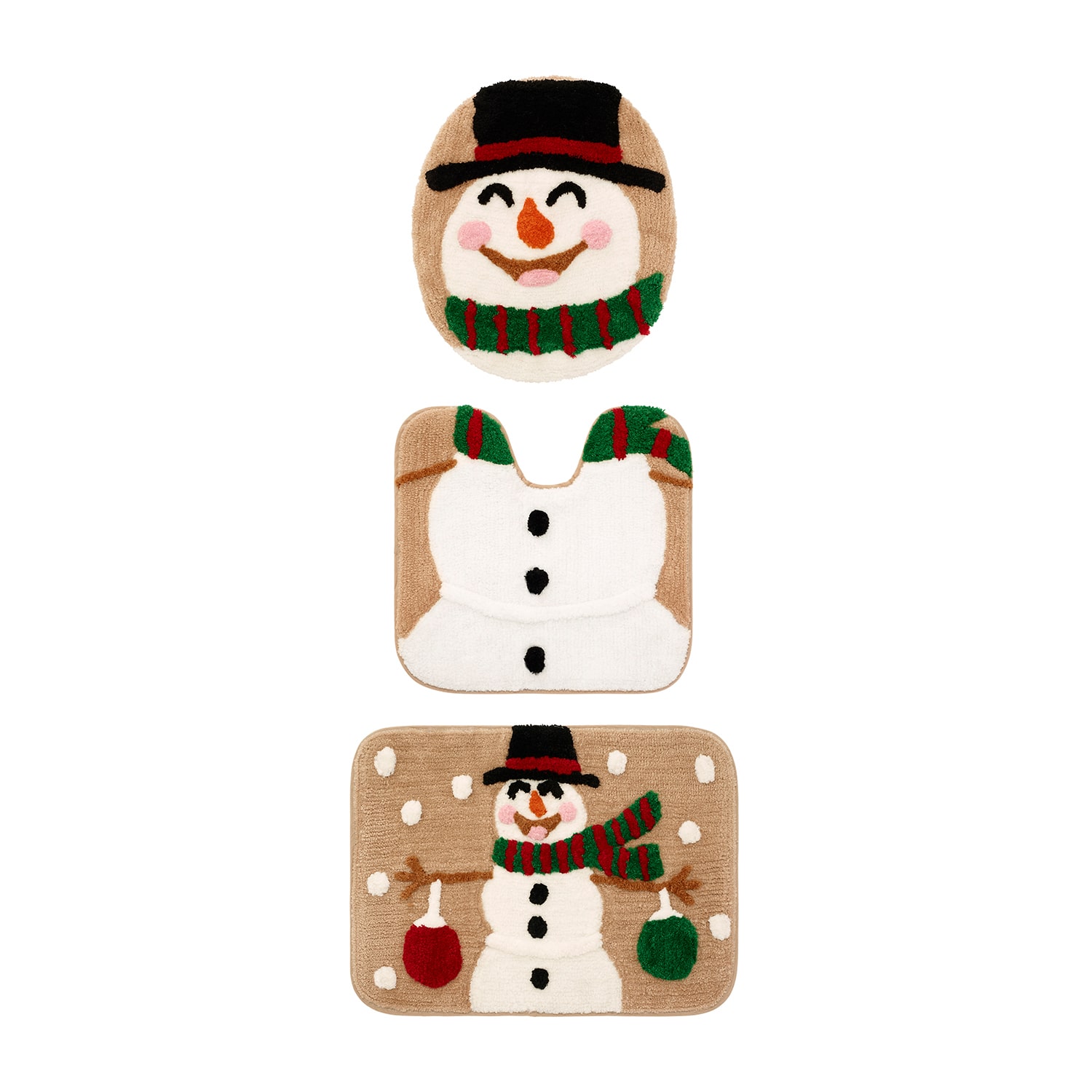 Avanti Mr. Snowman 3-pc. Bath Rug Set