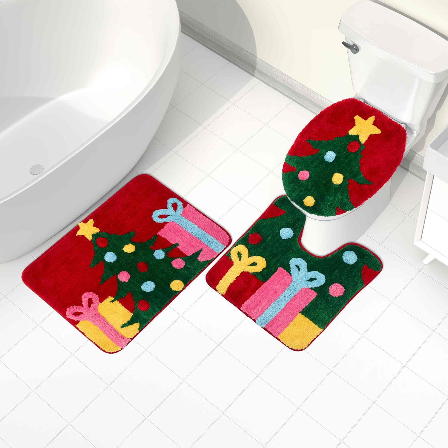 Avanti Christmas Tree 3-pc. Bath Rug Set