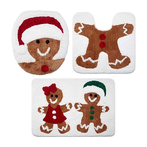 Avanti Ginger Cookie 3-pc. Bath Rug Set In White