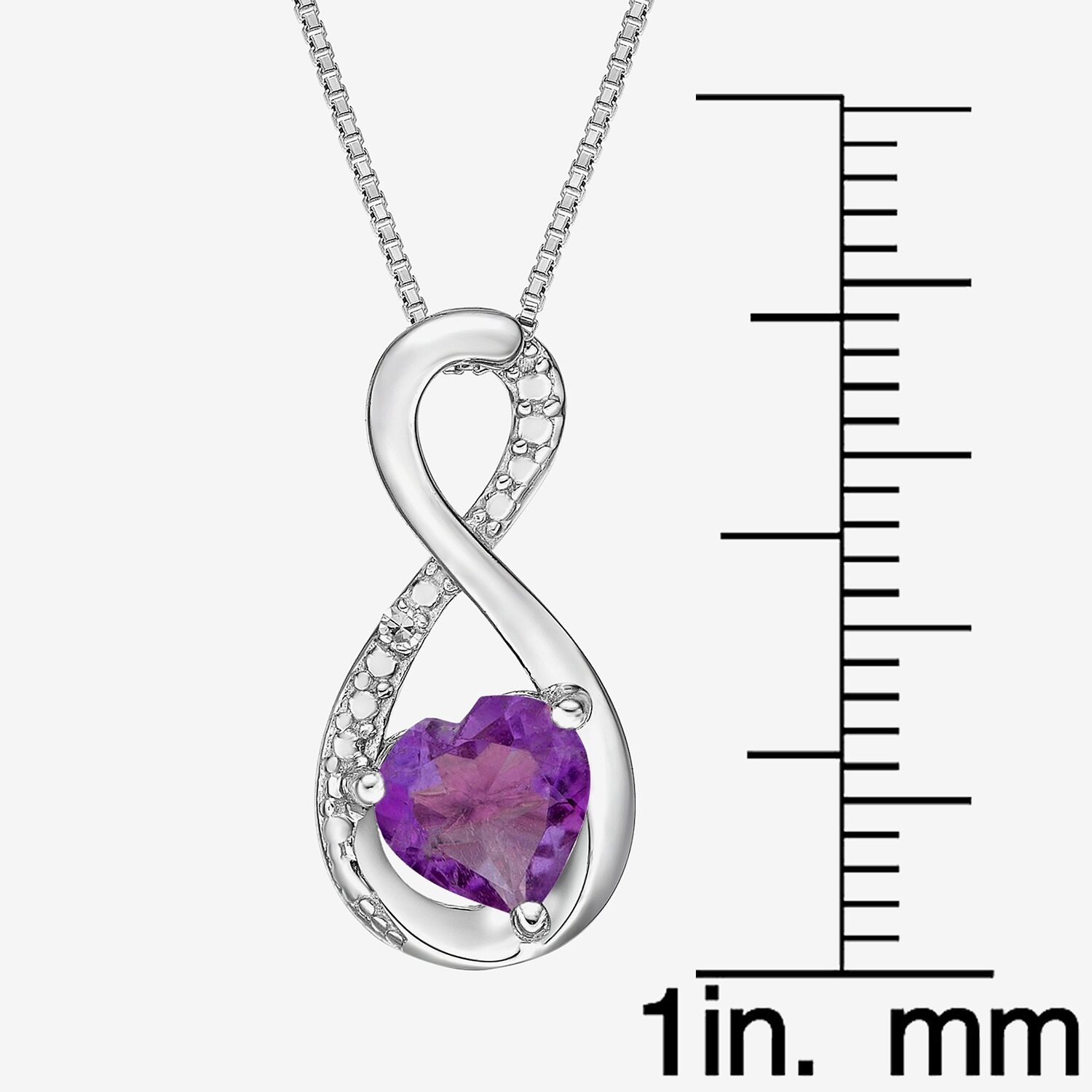 Womens Diamond Accent Lab Created White Opal Sterling Silver Infinity 18 Inch Pendant Necklace