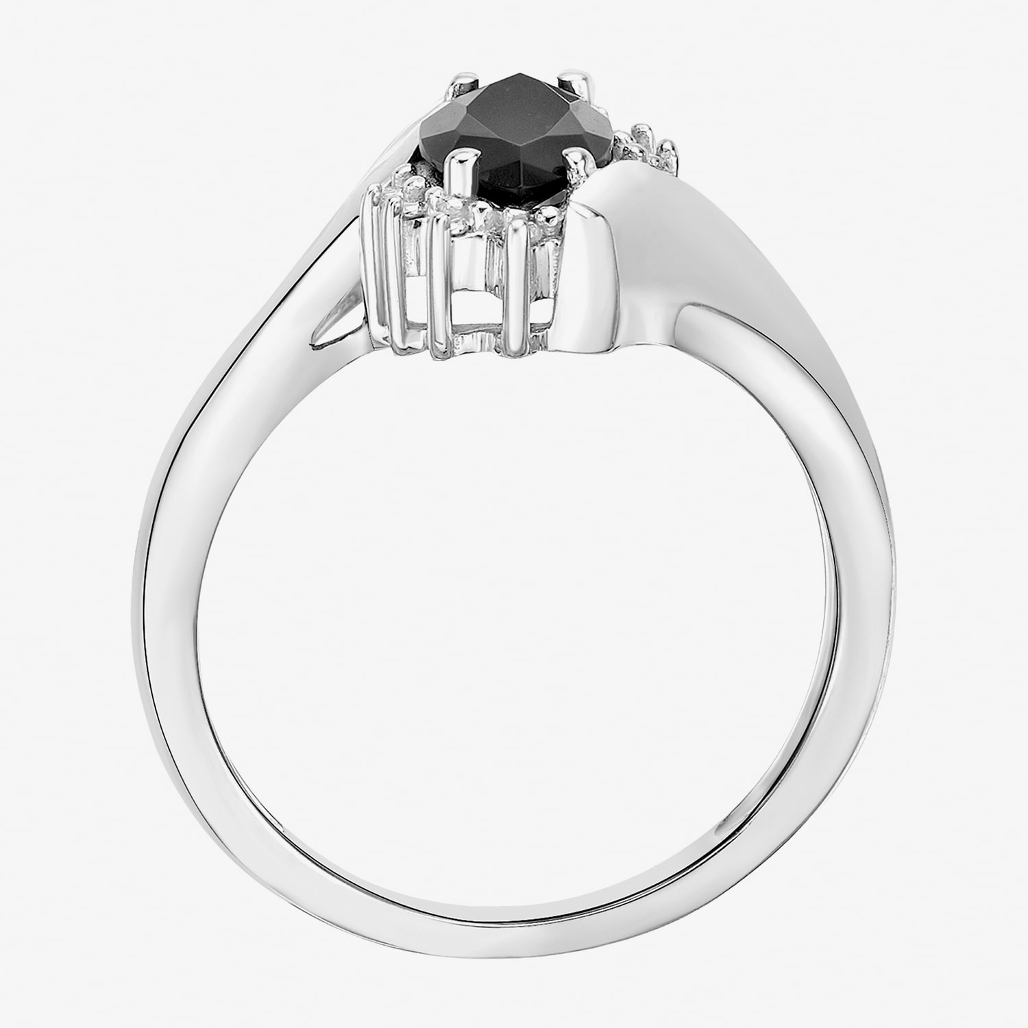 Womens Diamond Accent & Gemstone 10K Marquise Bypass  Cocktail Ring