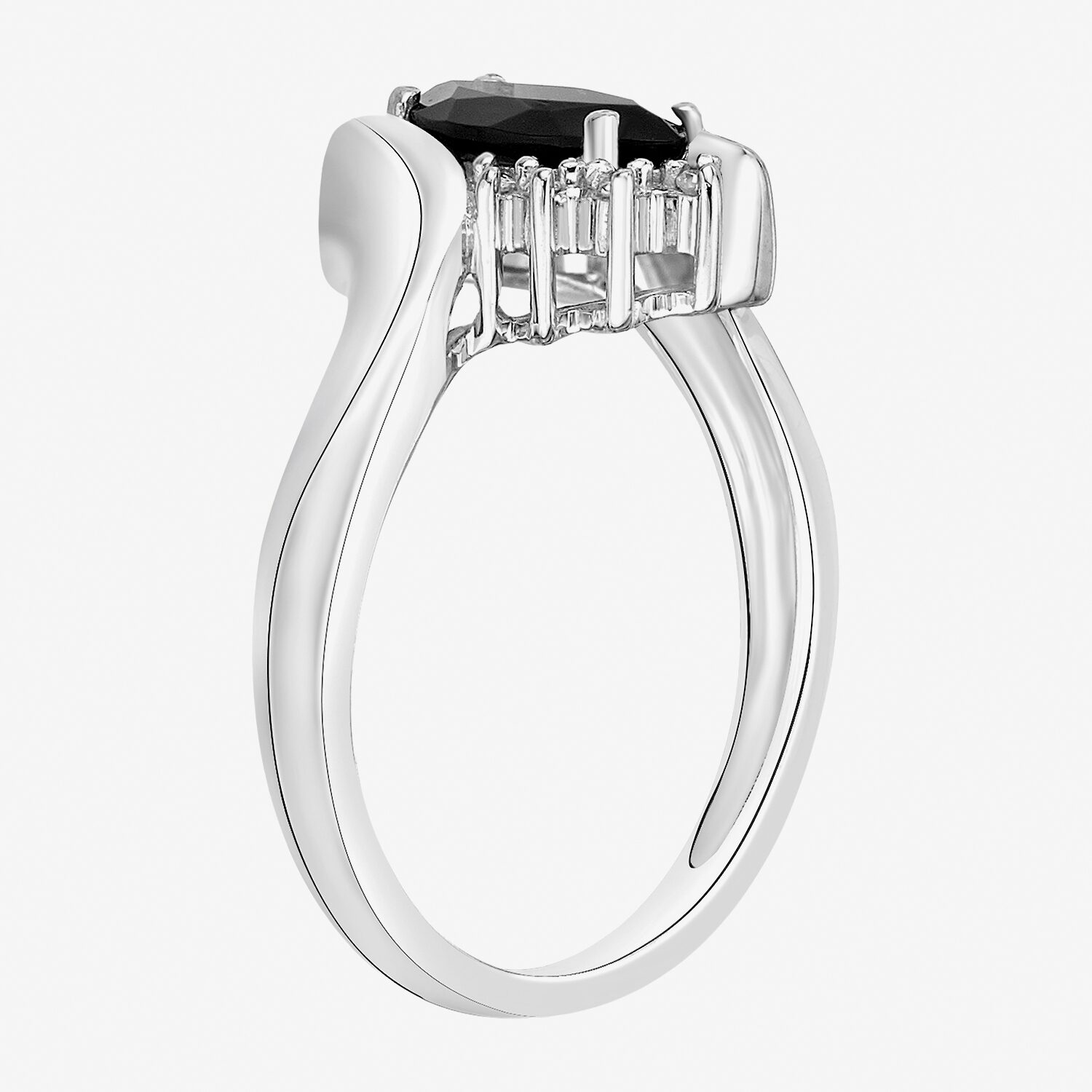 Womens Diamond Accent & Gemstone 10K Marquise Bypass  Cocktail Ring