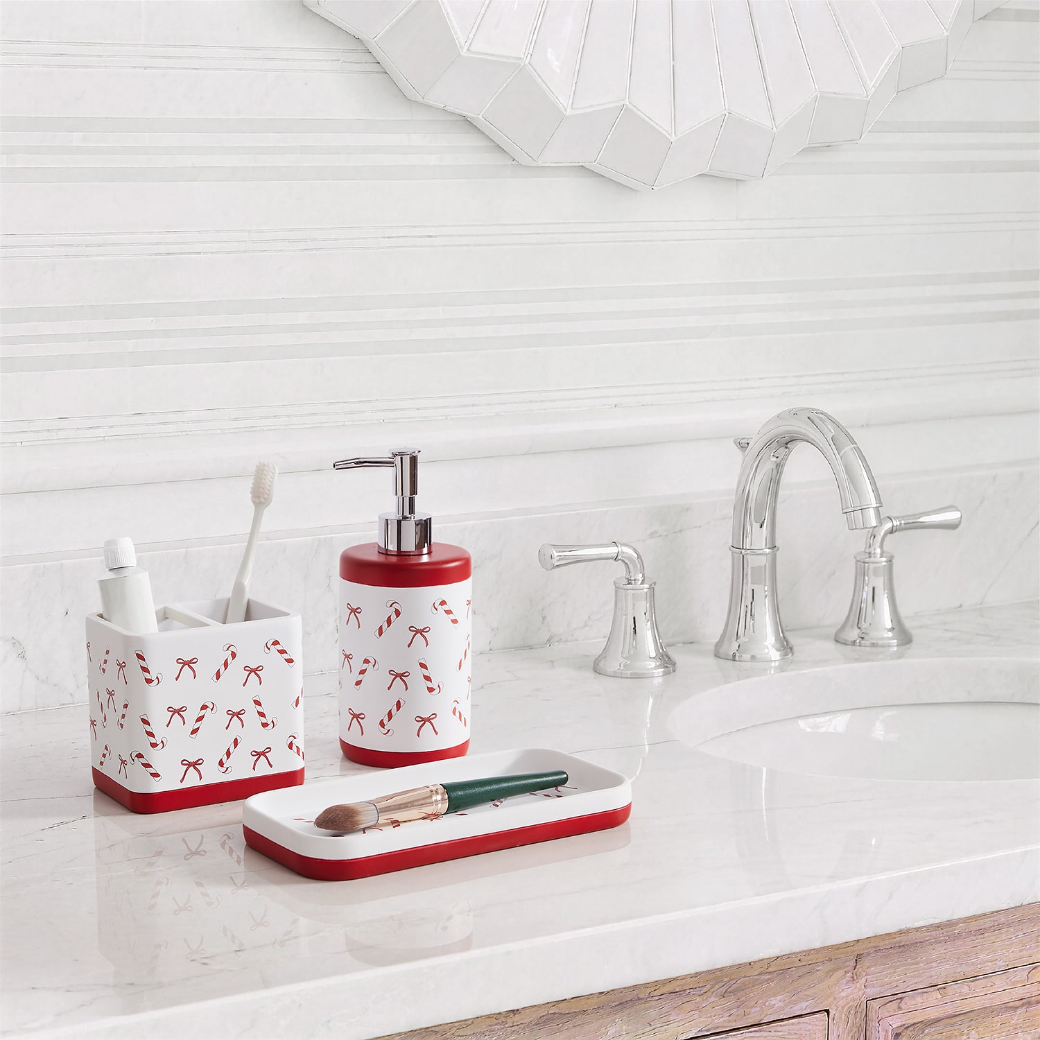 Avanti Candy Cane 3-pc. Bath Accessory Sets