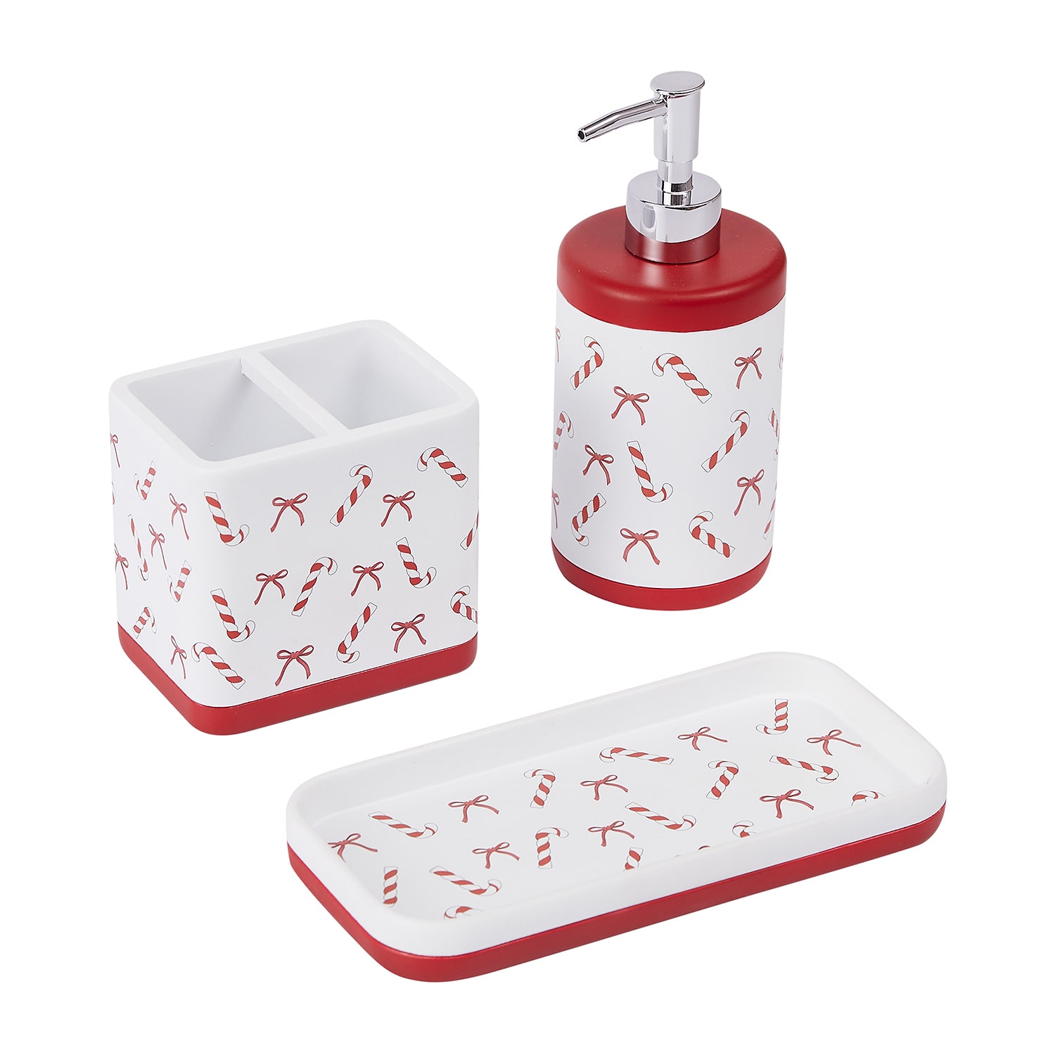 Avanti Candy Cane 3-pc. Bath Accessory Sets