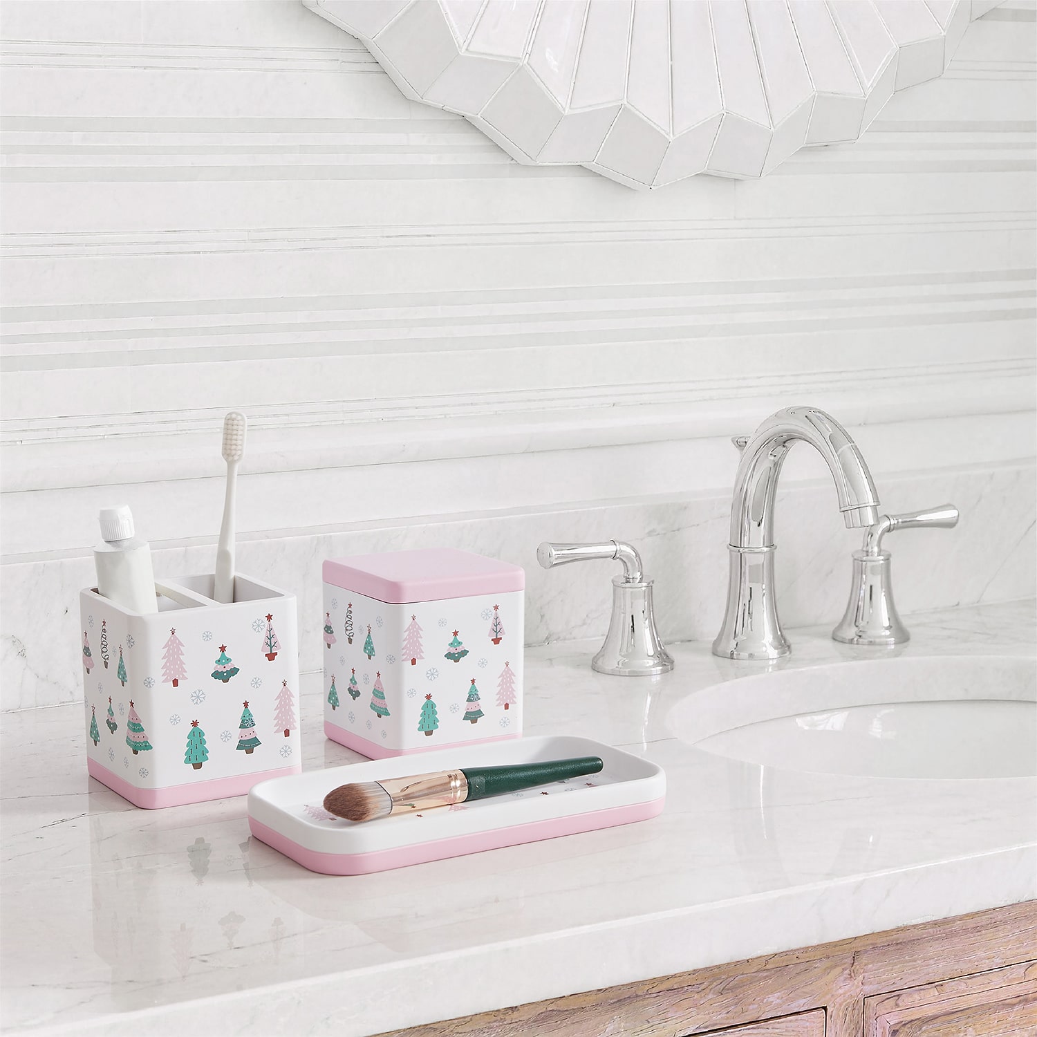 Avanti Frosted Fir 3-pc. Bath Accessory Sets