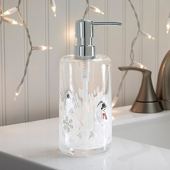 Avanti Snowmen & Flakes Soap Dispenser