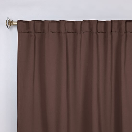 SUPERIOR® Solid Back Tab Energy Saving Room Darkening Set of 2 Curtain Panel