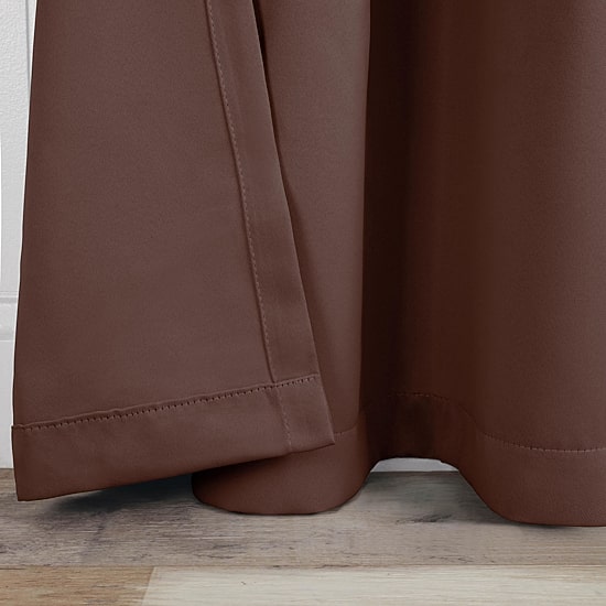 SUPERIOR® Solid Back Tab Energy Saving Room Darkening Set of 2 Curtain Panel
