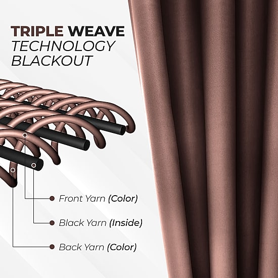 SUPERIOR® Solid Back Tab Energy Saving Room Darkening Set of 2 Curtain Panel
