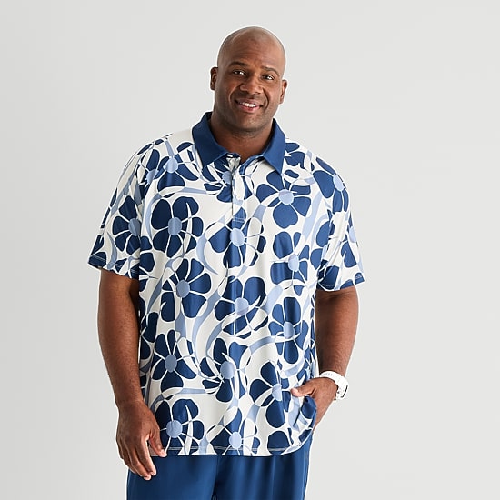 Xersion Big and Tall Mens Short Sleeve Polo Shirt