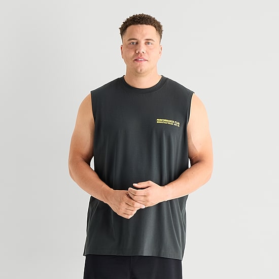 Xersion Oversized Mens Crew Neck Sleeveless Big and Tall Muscle T-Shirt