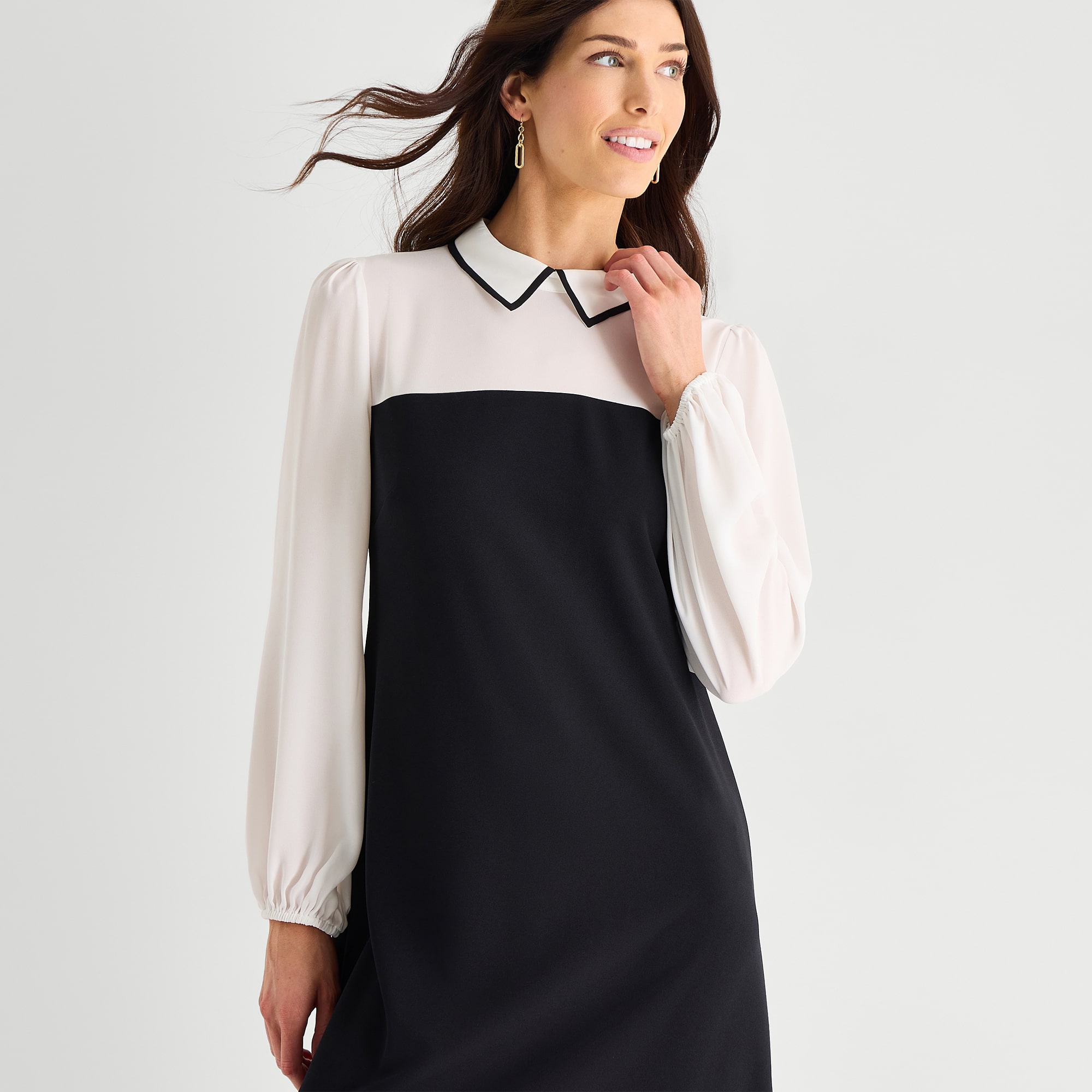 Marc New York Womens Long Sleeve Sheath Dress
